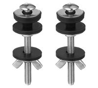 COOLHIYA Boulons Réservoir Wc en Acier Inoxydable Kit de 2 Joint Étanche, Rondelles et Écrous, Accessoires pour Fixation et Remplacement de Cuvette
