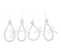 COOLHIYA Bracelet de téléphone en perles synthétiques et nœud, dragonne universelle pour téléphone, accessoire élégant pour femmes et filles