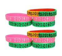 COOLHIYA Bracelets en Silicone Musicaux Confortables à Porter, Design Classique Notes de Musique, Lot de 10 Pièces pour Concerts et Festivals de Musique