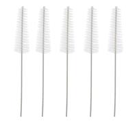 COOLHIYA Brosse de Nettoyage Sûre pour Appareils Auditifs 5 Pièces en Nylon et Acier Inoxydable Nettoyage des Conduits Auditifs et Ventilation