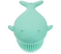 COOLHIYA Brosse en Silicone pour Bébé de Baleine, Accessoire de Bain Relaxant et Massant, Petite Taille, pour Usage Personnel et Voyage