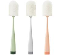 COOLHIYA Brosses de Nettoyage Éponge Douce Lot de 3 pour Bouteilles Poignée Confortable et Plastique, Fête des Mères et Registre de Mariage