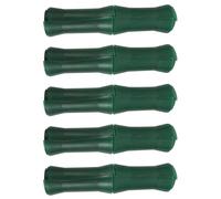COOLHIYA Cache Tuyaux Bambou Artificiel 5pcs en Plastique Vert, Décoration Chauffage et Jardin, Aspect Réaliste, Découpe Facile pour DIY