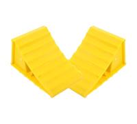 COOLHIYA Cales de Roue pour Caravanes 2 Pièces Poignée Accessoires Remorque Protection Pneus Dimensions 15,5X10X10Cm Usage Stationnement