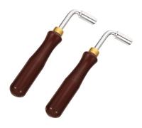 COOLHIYA accordage pour Outil Pratique et Facile à Utiliser Marron 2pcs en Acier Inoxydable Dulcimer pour Musiciens Débutants et Professionnels