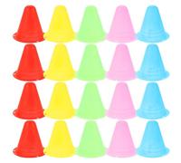 COOLHIYA Cônes d'entraînement en Plastique PE 20 pièces pour Football et Skating, adaptés aux Exercices de et Formations avec Couleurs vibrantes