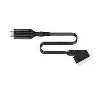 COOLHIYA Convertisseur Scart vers Péritel Câble 1 Mètre Adaptateur Audio Vidéo 1080P Signal Analogique vers Numérique pour Appareils Audiovisuels
