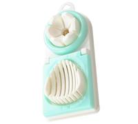 COOLHIYA Coupe-œufs manuel Trancheuse à œufs en Acier Inoxydable et PP, séparateur d’œuf pour œufs durs et œufs la coque, usage maison, design polyvalent