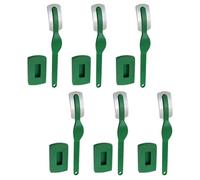 COOLHIYA Couteaux à Professionnels 6 Pièces Vert en Inox pour Découpe de Pâte et Cuisson du