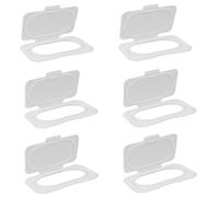 COOLHIYA Couvercle Rabattable Réutilisable en Plastique Blanc pour Lingettes Bébé, 30pcs, Facile à Nettoyer, Adapté à Divers Contenants, Protège la Poussière