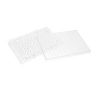 COOLHIYA Culture Cellulaire de Laboratoire avec Couvercle en Blanc 96 Puits pour Croissance Cellulaire 2 Pièces Usage Expérimental