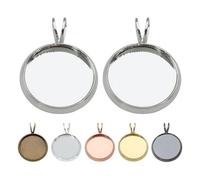 COOLHIYA en Cuivre Plaqué Or pour Présents D'anniversaire ou Clients Professionnels Forme 10 Pendentifs Plateau Ronds Style Rétro Créatif, Multi-usages Lot de 10 Pièces