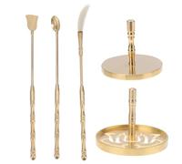 COOLHIYA Ensemble de 5 Outils en Laiton Facile à Utiliser et Décoratif pour Moules à Cônes de Parfum pour Contemplation et Temples