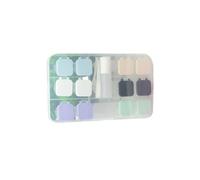COOLHIYA Étui Kit de Rangement Solide Grand Capacité pour Lentilles de Contact en PP pour Activités Professionnelles Plein Air