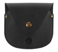 COOLHIYA Étui Paquet à Montre de Poche Rétro en Cuir PU Noir avec Chaîne Portable, Finition Soignée et Toucher Confortable pour Rangement Sécurisé en Camping