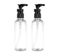 COOLHIYA Flacons Pompe 100 Ml pour Lotion et Shampoing, Lot de 4 Bouteilles de Voyage Mécanisme de Sécurité, Adaptés aux Voyages et Nettoyage Visage