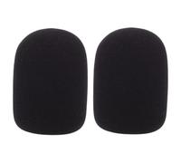 COOLHIYA Housses Épaisses Design Agrandi Anti-projection Noir 2pcs en Mousse pour Prolonger la Durée de Vie du Micro pour Microphone en Ktv et Interviews