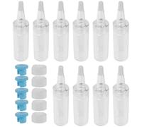 COOLHIYA Lot de 10 biberons d'allaitement pour Animaux de Compagnie : 15 ML, réutilisables, en Verre, pour Hamsters, Distributeur de Lait Transparent pour Petits Animaux orphelins.