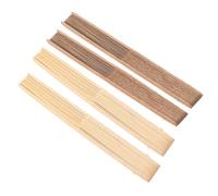 COOLHIYA Lot de 4 Cadres d'éventails Pliables en Bois à Faire soi-même : idéal pour Les débutants et Les Professionnels ; Fourniture de projets de Bricolage pour diverses Occasions.
