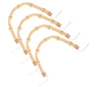 COOLHIYA Lot de 4 Poignées de Théière en Bambou Compactes Accessoires la Cuisine Résistantes pour Bouilloire et Théière Styles Variés