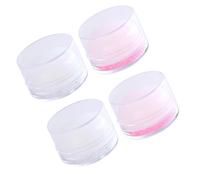 COOLHIYA Lot de 4 Tampons de Manucure en Silicone Souple, Accessoires de Nail Art pour Transfert D'ongles, Tampons D'impression pour Ongles Diy, Couleurs Rose et Blanc, Outil Polyvalent