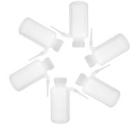 COOLHIYA Lot de 6 Bouteilles de Lavage de Laboratoire Translucides en Polyéthylène 250ml Bec Ergonomique Compact pour Recherche et Enseignement