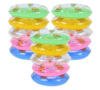 COOLHIYA Lot de 60 Mini bouées gonflables pour Maison de poupée : bouées de Piscine pour Enfants, Canards en Caoutchouc, Jouets de Bureau, de Plage, d'été, de pour bébé, Ornements