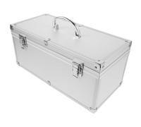 COOLHIYA Malette avec Ouverture Rapide et Sécurisée en Alliage D'aluminium de Transport Argenté Polyvalente pour Accessoires et Appareils Électroniques aux Chantiers et Événements