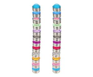 COOLHIYA Marqueurs Réutilisables du Verre à Vin Magnétiques D'identification en Acrylique Coloré, 24 Pièces Couleur Aléatoire pour Activités D'entreprise et Fraternité