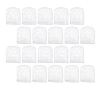 COOLHIYA Masques le Visage en Tissu Blanc 100 Pcs Forme Grimace Découpe Yeux Nez Bouche, Augmente Absorption Cutanée, pour Soins Visage Professionnels