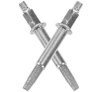 COOLHIYA Meules à Tronçonneuse 2pcs en Corindon Portable pour Affûtage Fin, Outil Léger en Fer Argenté, pour Bois et Métal