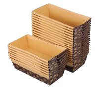 COOLHIYA Moule à Unique en Papier Ondulé Forme Bateau 25pcs Résistant Haute Température Antiadhésif pour Desserts de Banquet et Thé de L'après-midi