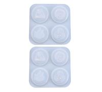 COOLHIYA Moule en Silicone pour Résine Époxy 2pcs Symbole Religieux Blanc, Facile à Démouler, Réutilisable, pour Bricolage et Artisanat D'art
