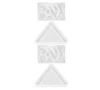COOLHIYA Moule en Silicone Solide 2 Sets Supporte Une Utilisation Répétée Facile à Nettoyer pour Puzzle pour DIY et Activités Créatives à Domicile