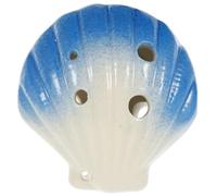 COOLHIYA Ocarina en Céramique à 6 Trous Forme Coquillage Bleu, Instrument de Musique pour Débutant, Décoration Intérieure Adorable et Amusante