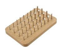 COOLHIYA Panneau Perforé pour Entraînement Coordination Main-œil en Bois pour Rééducation Main Doigt Bâtons en Acier Inoxydable, Outil de Rééducation Motricité Fine à Domicile