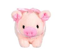 COOLHIYA Paquet à Bandoulière pour Rangement Quotidien Forme Cochon Rose Grosse Capacité Légère en Peluche Paquet Élève pour Filles et Usage Extérieur