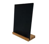 COOLHIYA Petit Tableau Noir Panneau D'affichage Réutilisable en Bois pour Écrire et Dessiner Style Simple et Minimaliste, pour Restaurant ou Café