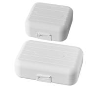 COOLHIYA Pilulier de voyage compact pour 7 jours, 2 pièces, étanche à l'humidité, pour vitamines et compléments alimentaires, pour un usage quotidien, au travail et en déplacement.