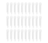 COOLHIYA Pinceaux à Lèvres en Silicone Blanc Couleur Uniforme et Volumineuse Applicateurs Doubles Lot de 30 Têtes Fines et Douces pour Maquillage Visage