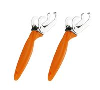 COOLHIYA Pinces Anti-brûlure Design Ergonomique Lot de 2 en Acier Inoxydable pour Protéger Mains Cuisine Orange pour Plats Chauds