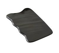 COOLHIYA Planche à Gratter Noire en Corne Naturelle Forme Ondulée pour Massage Beauté à Domicile, Outil de Massage pour Soulagement et Soin Nourrissant Peau