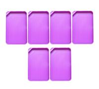 COOLHIYA Plateaux à Strass pour Tri de Perles et Fabrication de Bijoux Diamantés, Lot de 6 Plateaux en Plastique à Rainures, Outils Pratiques pour Création de Tableaux Diamant, Nail Art