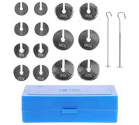 COOLHIYA Poids à Fentes Métalliques de 382 Oz Support et Crochets, Kit pour Expériences de Mécanique en Laboratoire Scolaire