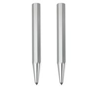 COOLHIYA Poinçons de Centrage 2 Pcs en Acier à Haute Teneur en Carbone Antidérapants pour Perçage Précis Métal, Alliage, Bois Outil de Bricolage Industriel Robuste et Positionnement Exact