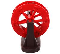 COOLHIYA Roue à Eau Décorative Plastique pour Fontaine Cascade DIY Accessoire Micro Roue Eau pour Aquarium Support Stable Rouge pour Jardin Zen et Bureau