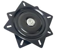 COOLHIYA siège de Bateau pivotant à Charge Lourde en Acier Noir, Plaque pivotante rotative, Rotation à 360 degrés, Base silencieuse pour Chaise de Bar, Usage Bateau