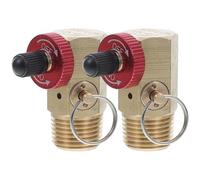 COOLHIYA Soupape De Sécurité Pour Compresseur En Laiton 1/2 X 1/4 NPT 2pcs Avec Port De Remplissage Pour Réservoir Portable Et Pompes À Air En Situations Durgence