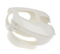 COOLHIYA Support de Fixation Plastique Blanc pour Pigeons, Dispositif pour Injection et Pose de Collier, Cadre Ajouré Réutilisable, Accessoire de Soins pour Pigeonnier, Fourniture Pratique