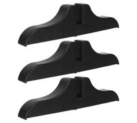 COOLHIYA Support de Paravent Pliable en Plastique Noir 3pcs pour Séparation de Chambre Multifonctionnel et Protection du Sol, pour Chambres et Bureaux
